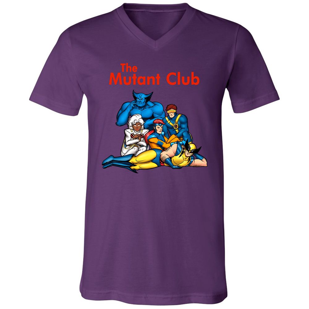 Unisex V-Neck T-Shirt - 48X8KQ5Z - Team Purple - 2