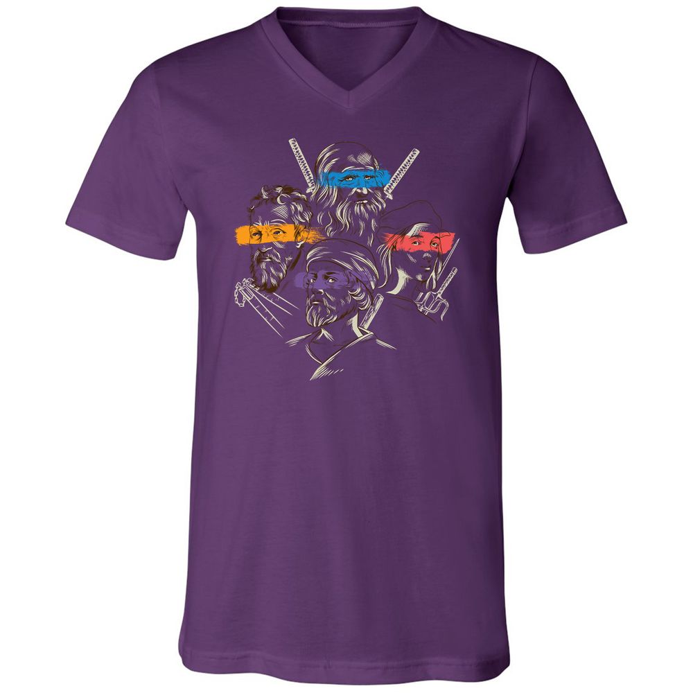 Unisex V-Neck T-Shirt - XWC2EHB2 - Team Purple - 2