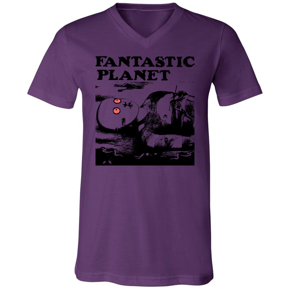 Unisex V-Neck T-Shirt - YMRHKNYJ - Team Purple - 2