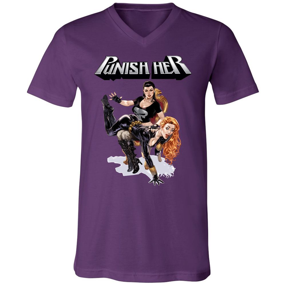 Unisex V-Neck T-Shirt - V7XE1RCE - Team Purple - 2