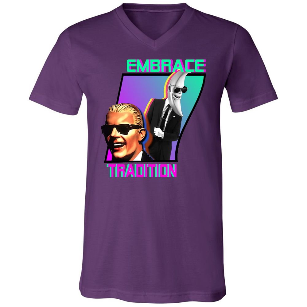 Unisex V-Neck T-Shirt - Z5Y1LDR3 - Team Purple - 2