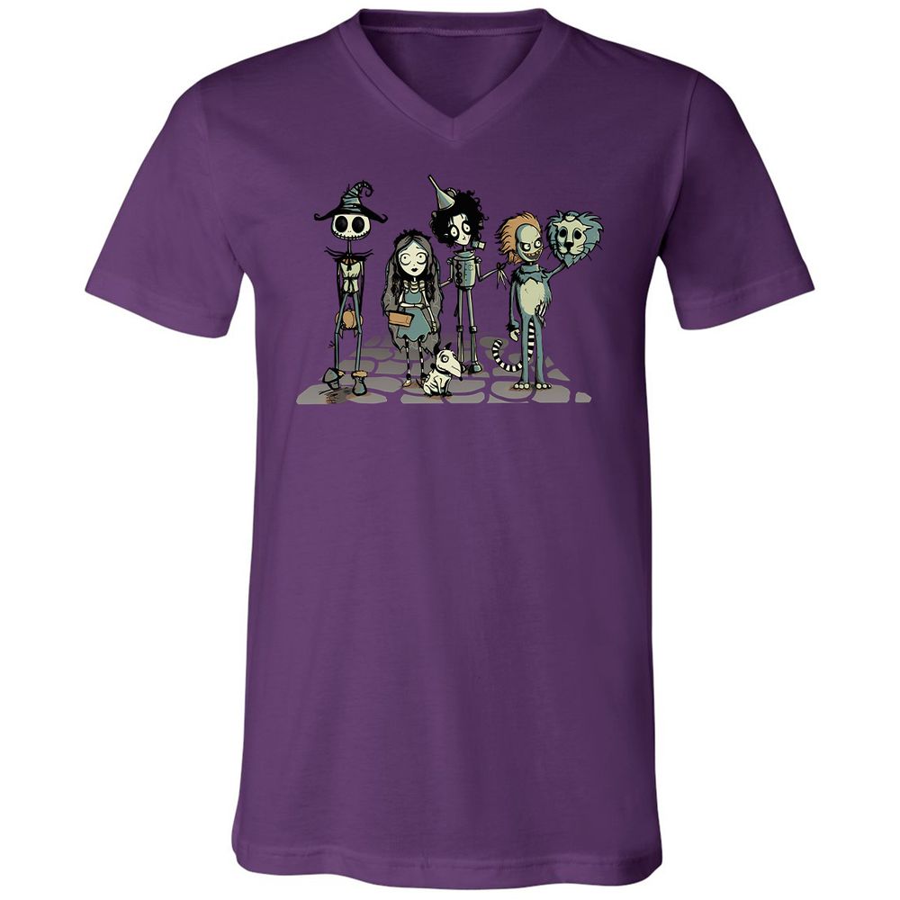 Unisex V-Neck T-Shirt - 99RSBFTE - Team Purple - 2