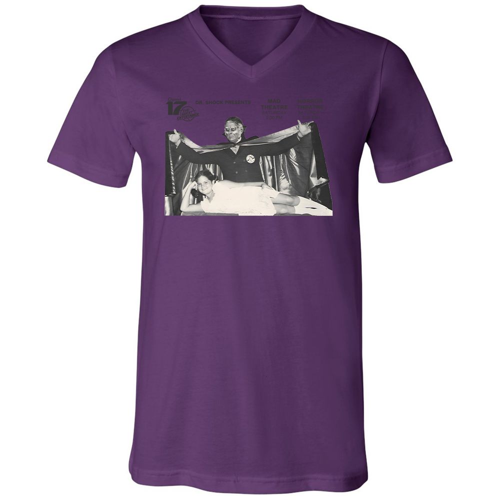 Unisex V-Neck T-Shirt - FJDKZ273 - Team Purple - 2