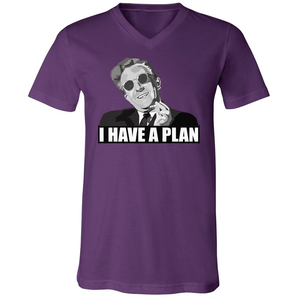 Unisex V-Neck T-Shirt - HH31H6C1 - Team Purple - 2