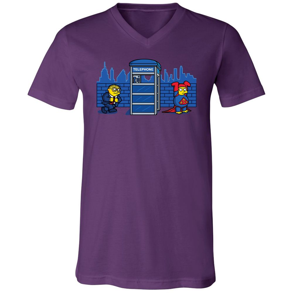 Unisex V-Neck T-Shirt - Z2DDQ5UV - Team Purple - 2