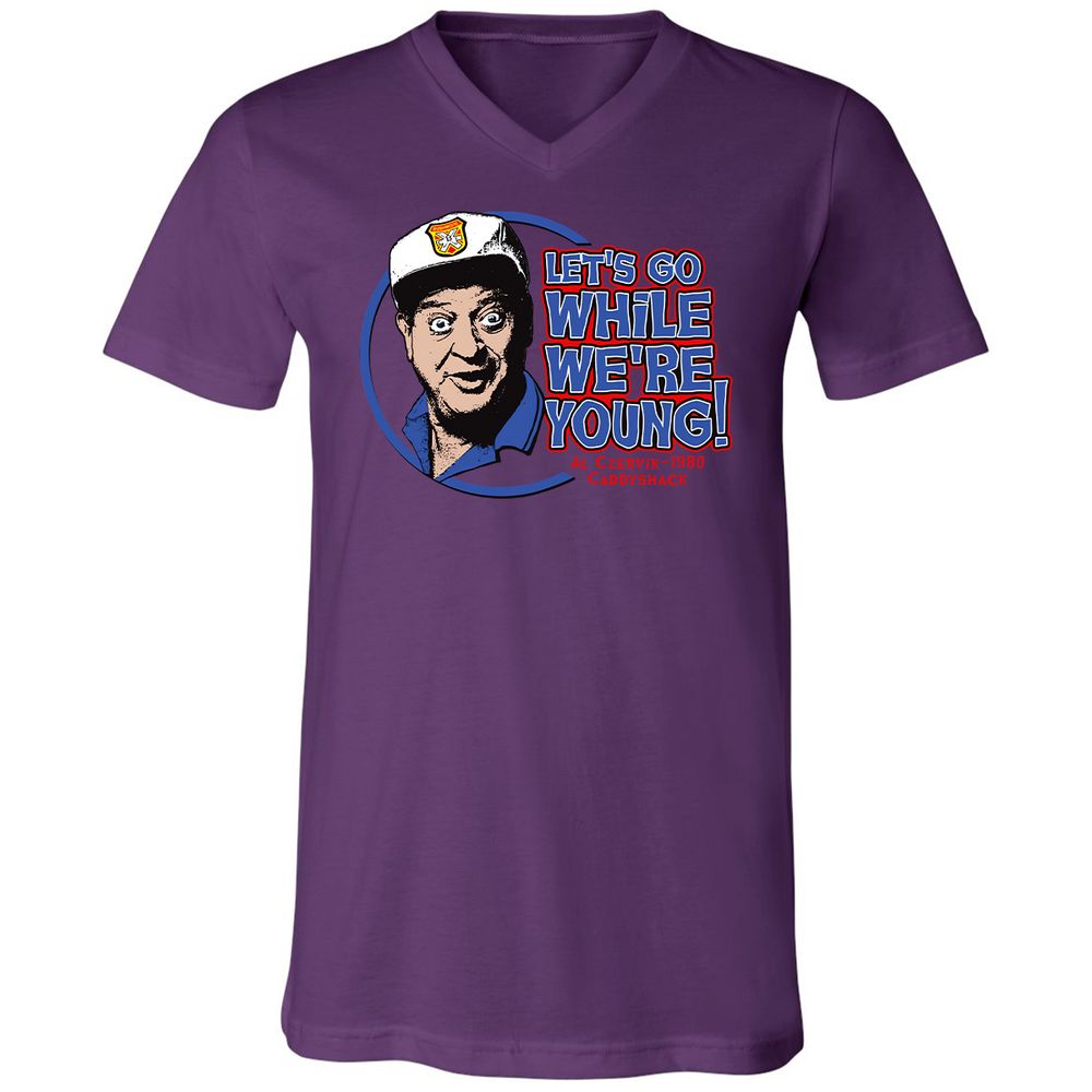 Unisex V-Neck T-Shirt - HGRKHZCX - Team Purple - 2