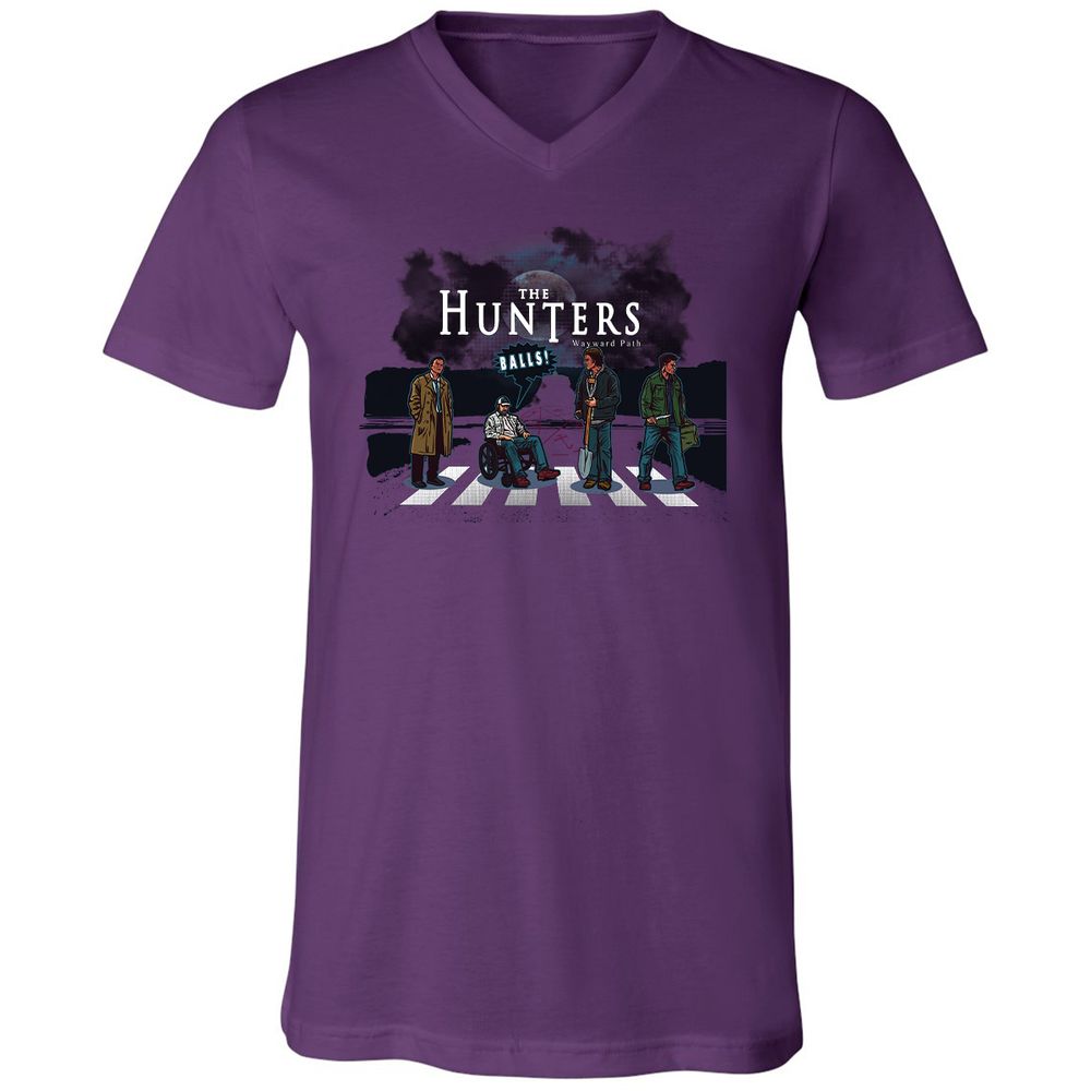 Unisex V-Neck T-Shirt - YZP69E7J - Team Purple - 2
