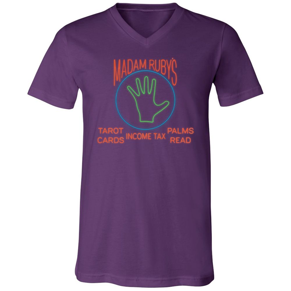 Unisex V-Neck T-Shirt - LCJFV8U6 - Team Purple - 2