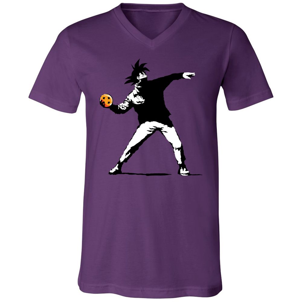 Unisex V-Neck T-Shirt - KEVQBWVK - Team Purple - 2