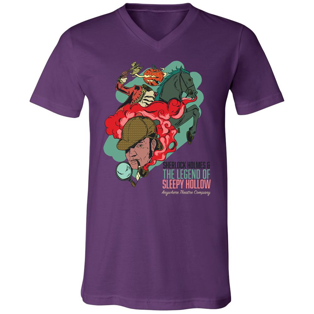 Unisex V-Neck T-Shirt - Z639MQBN - Team Purple - 2