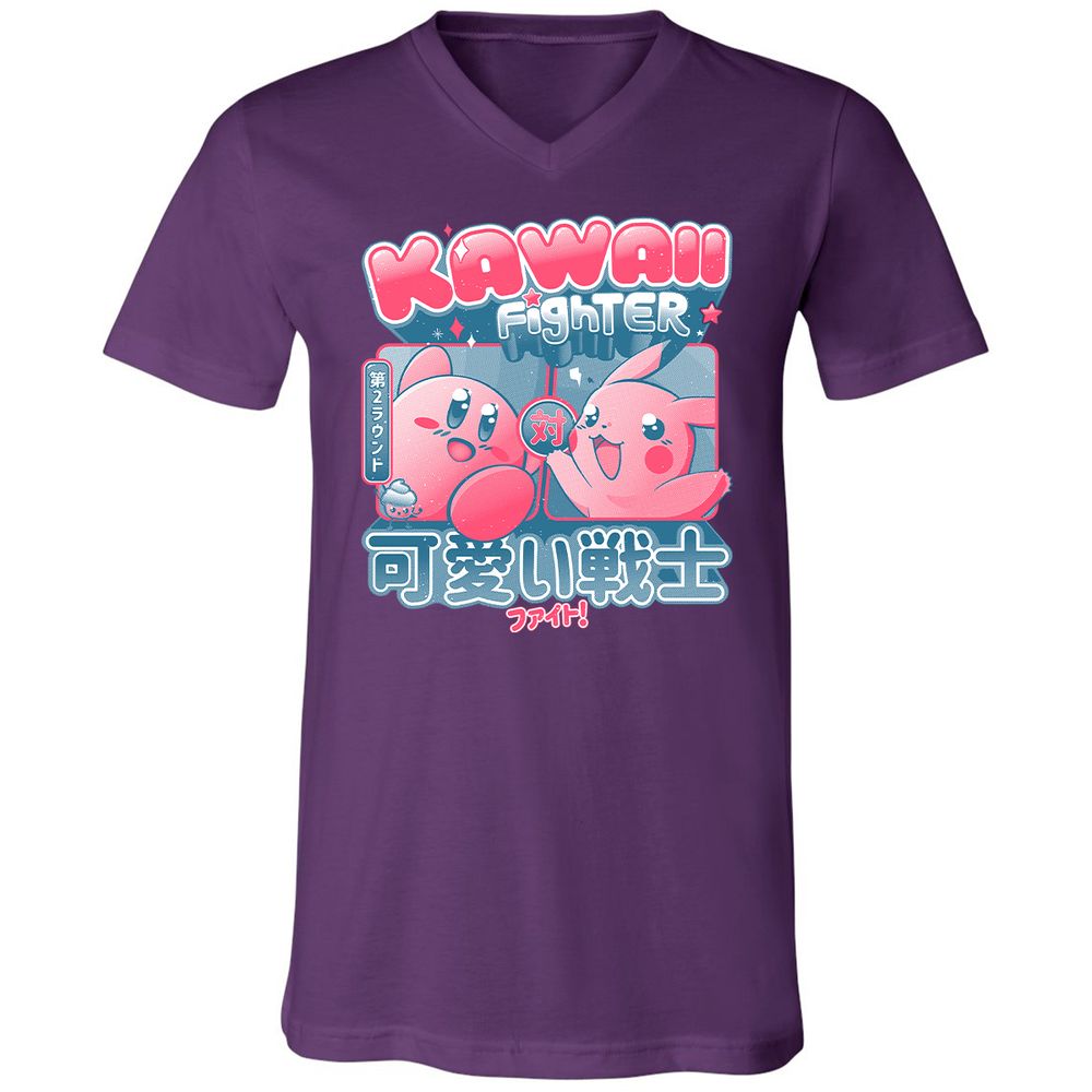 Unisex V-Neck T-Shirt - RQC5S1DS - Team Purple - 2