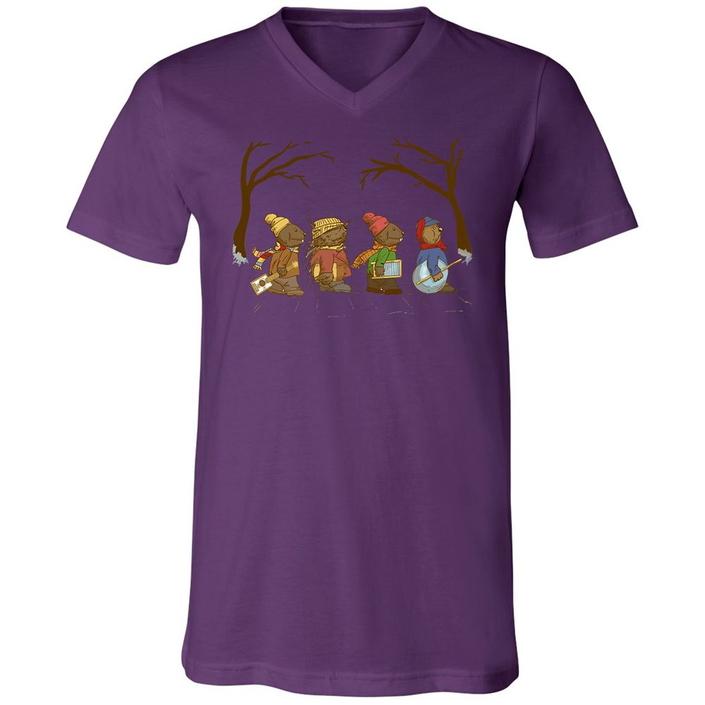 Unisex V-Neck T-Shirt - FRFWSFJ1 - Team Purple - 2