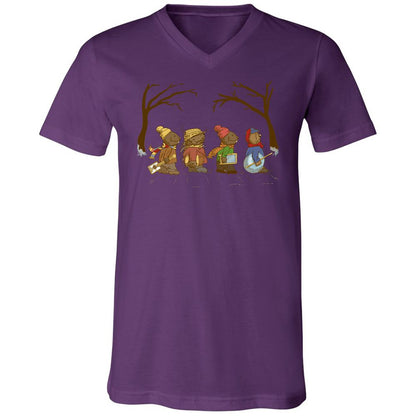 Unisex V-Neck T-Shirt - FRFWSFJ1 - Team Purple - 2
