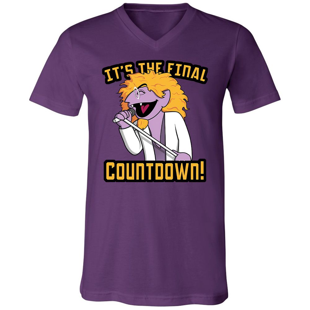 Unisex V-Neck T-Shirt - MUJE76XH - Team Purple - 2