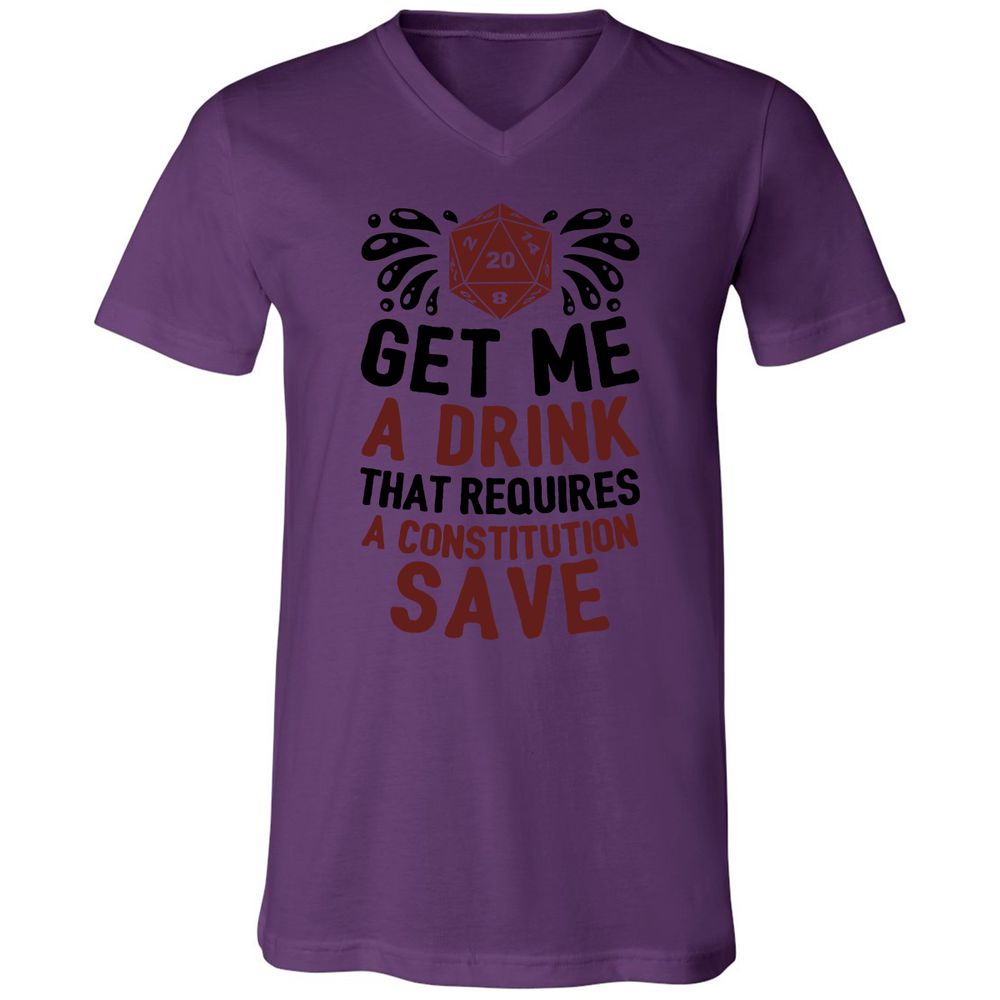 Unisex V-Neck T-Shirt - RH4HDHDR - Team Purple - 2