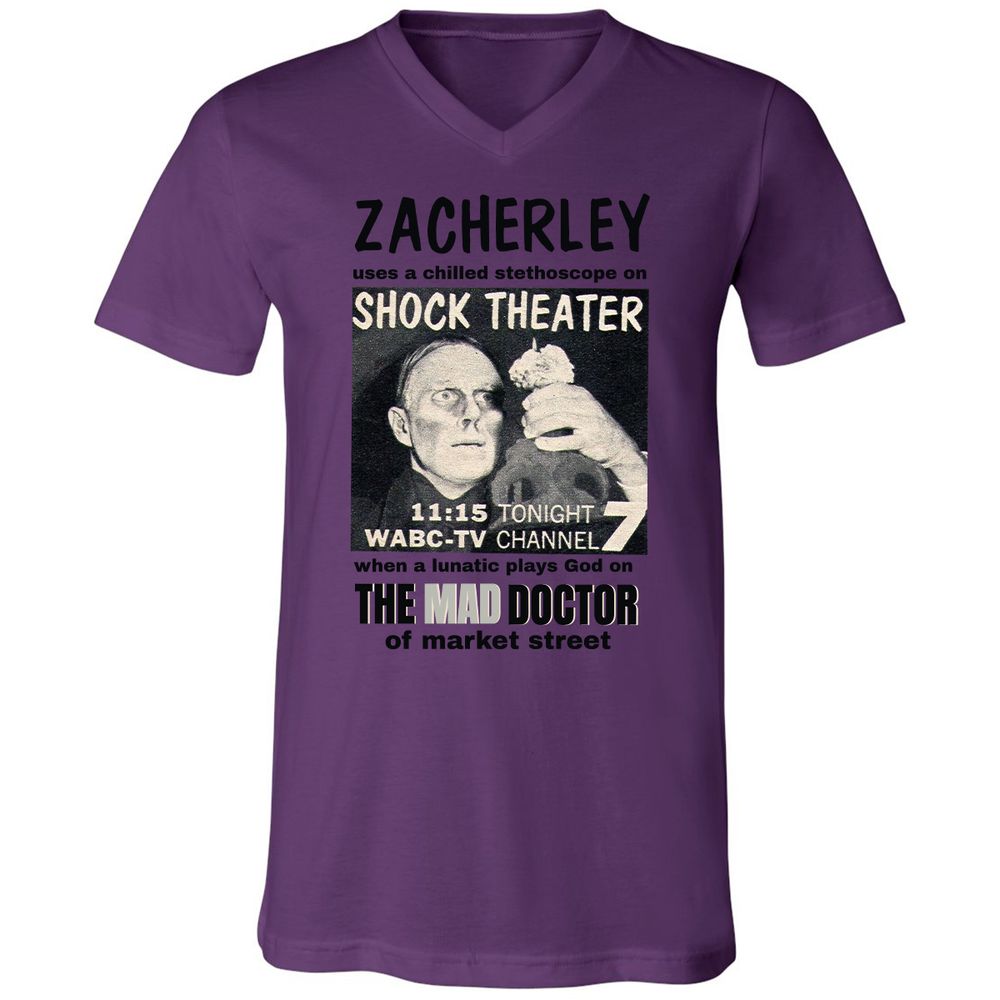 Unisex V-Neck T-Shirt - N63WRNDZ - Team Purple - 2