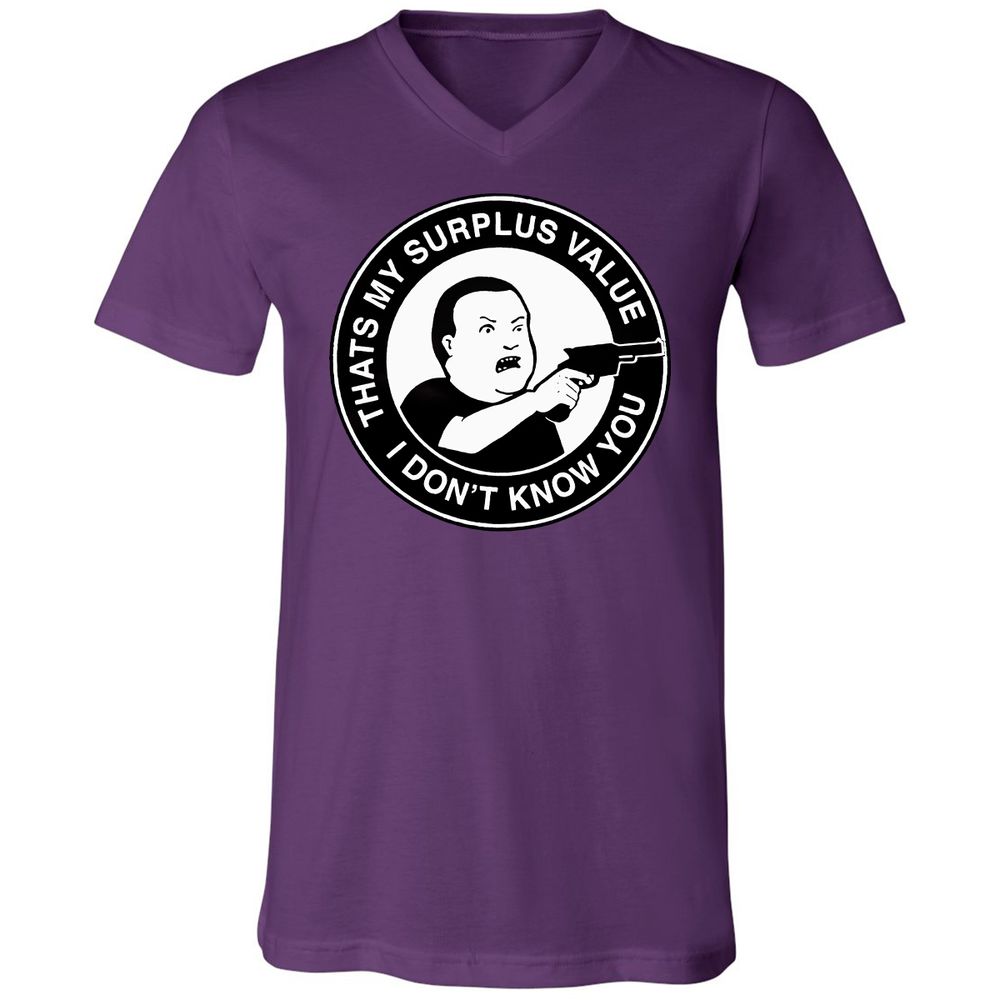 Unisex V-Neck T-Shirt - PTHUHT7A - Team Purple - 2