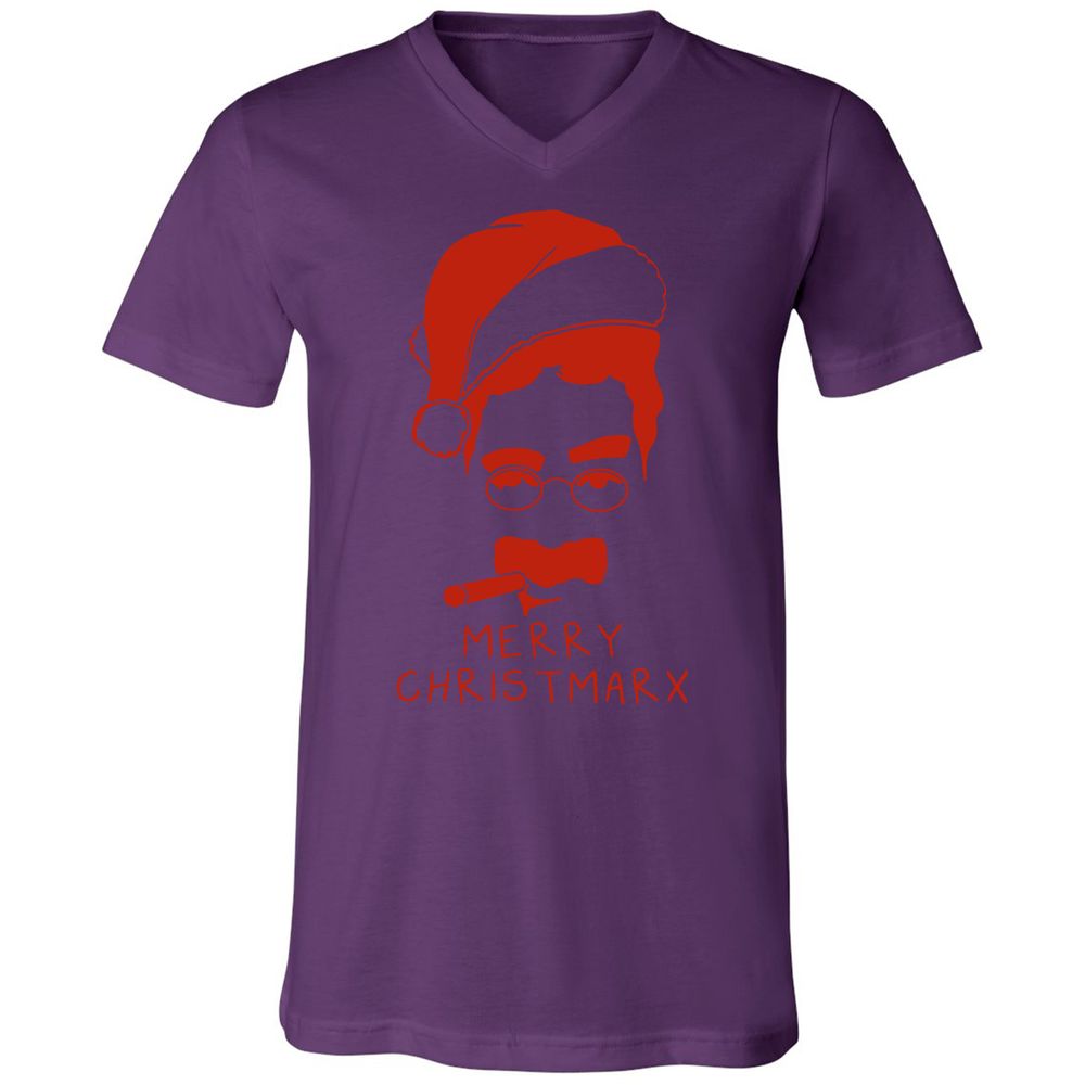 Unisex V-Neck T-Shirt - 3UWHV43Z - Team Purple - 2