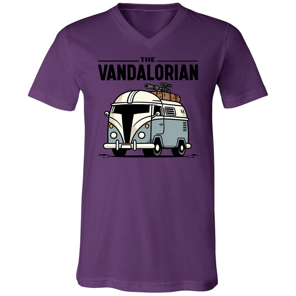 Unisex V-Neck T-Shirt - TEEECUMN - Team Purple - 2