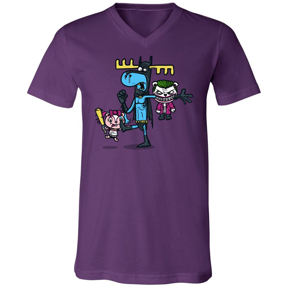 Unisex V-Neck T-Shirt - GXGN7ZFL - Team Purple - 2