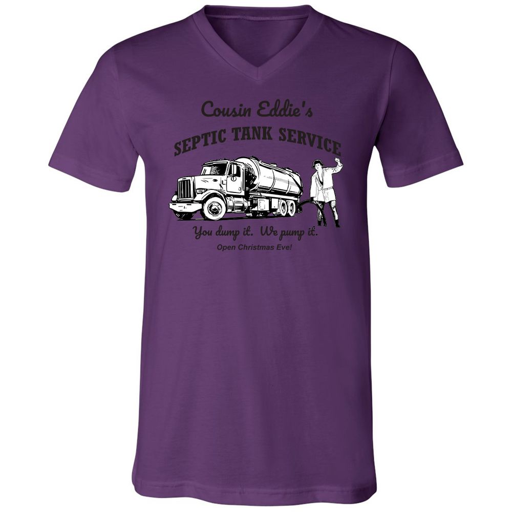 Unisex V-Neck T-Shirt - YZGLQSX7 - Team Purple - 2