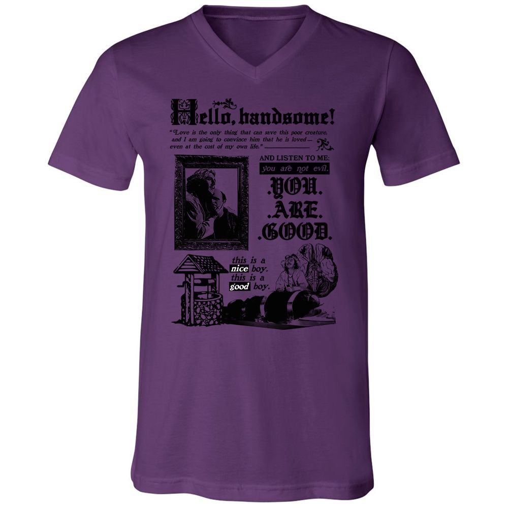 Unisex V-Neck T-Shirt - 641JGN74 - Team Purple - 2