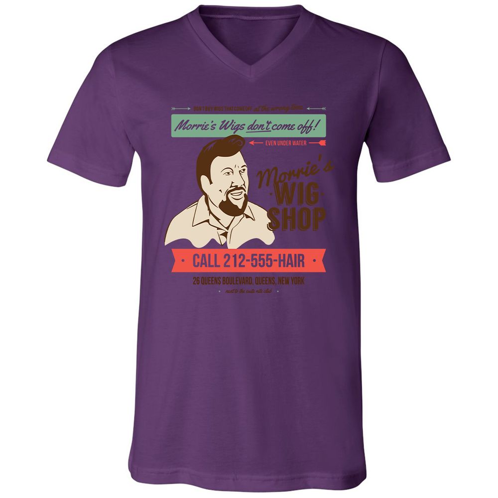 Unisex V-Neck T-Shirt - N8YYW471 - Team Purple - 2