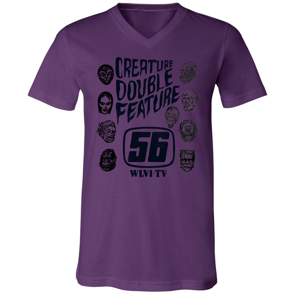 Unisex V-Neck T-Shirt - ZKUNZFPK - Team Purple - 2