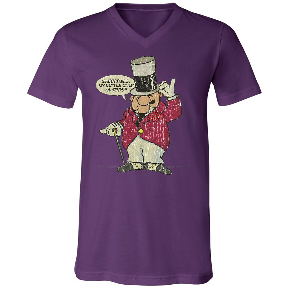 Unisex V-Neck T-Shirt - YZZ1PWQL - Team Purple - 2