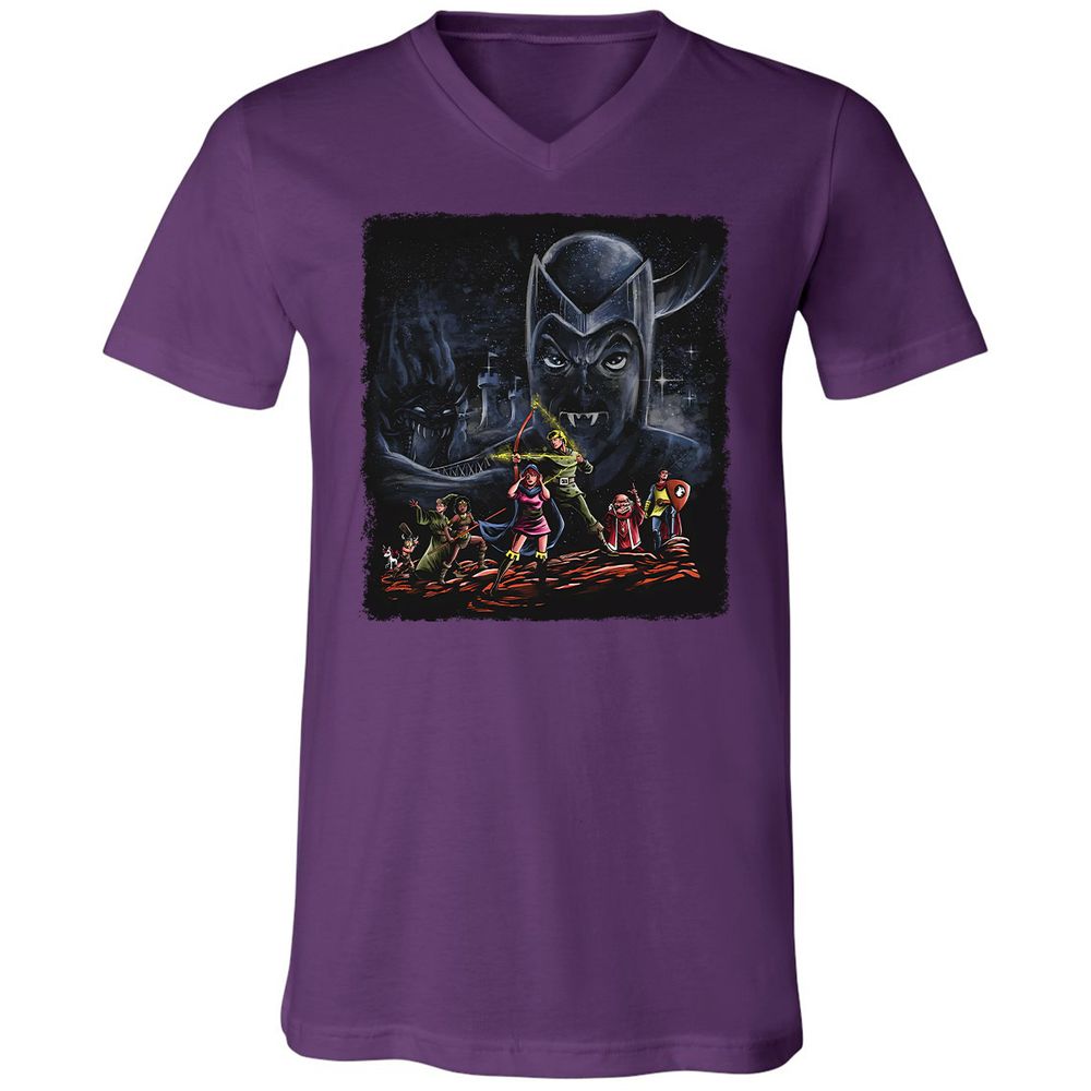 Unisex V-Neck T-Shirt - 3TBZGSVY - Team Purple - 2