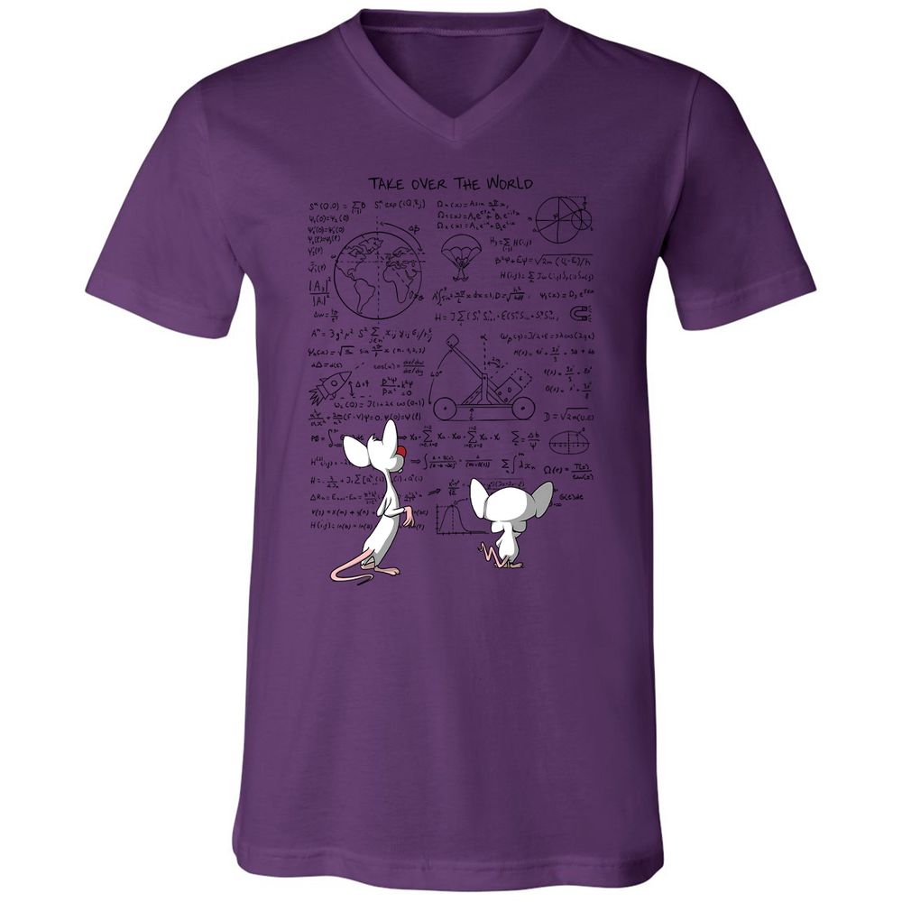 Unisex V-Neck T-Shirt - 5YETKM52 - Team Purple - 2