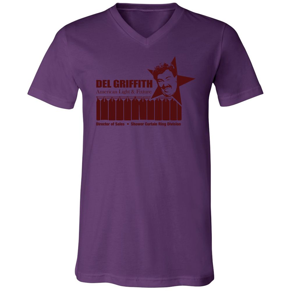 Unisex V-Neck T-Shirt - P96A8FZD - Team Purple - 2