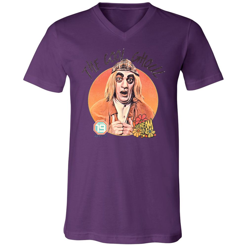 Unisex V-Neck T-Shirt - FEFJDZJ9 - Team Purple - 2