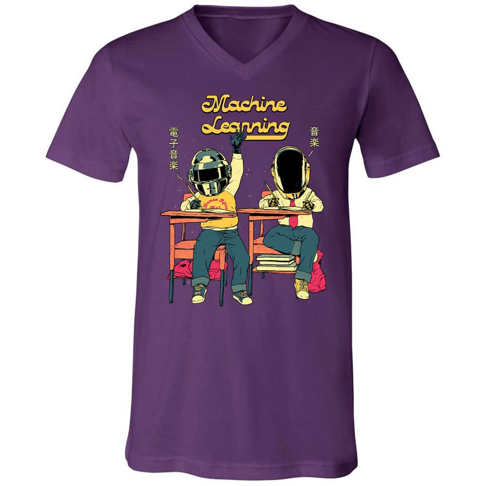 Unisex V-Neck T-Shirt - U2AQLAVW - Team Purple - 2