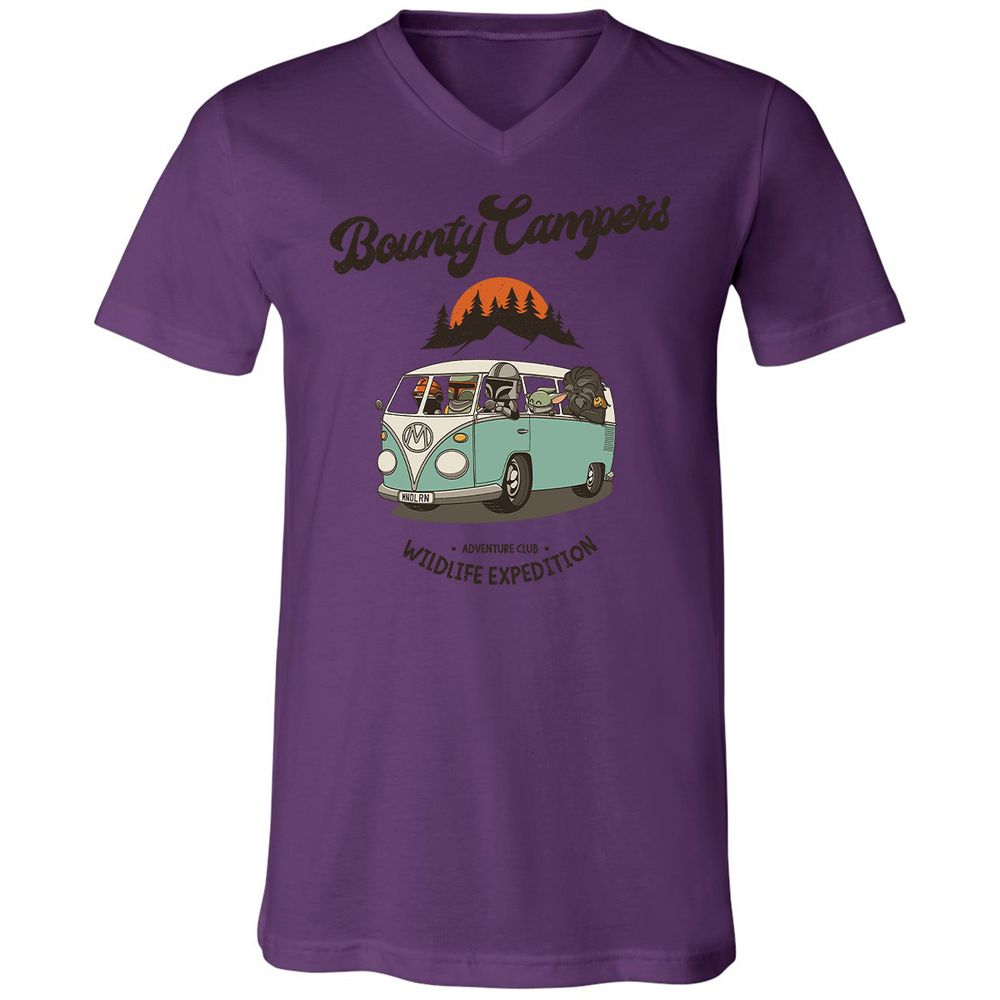 Unisex V-Neck T-Shirt - 98X8RZA1 - Team Purple - 2