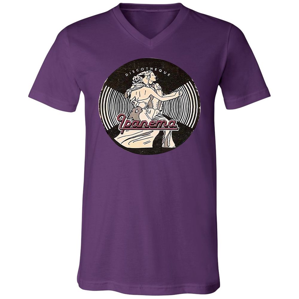 Unisex V-Neck T-Shirt - 8JHXYJDR - Team Purple - 2