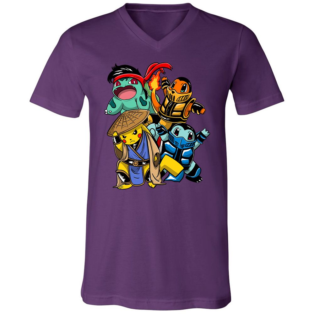 Unisex V-Neck T-Shirt - G2HCQS2F - Team Purple - 2