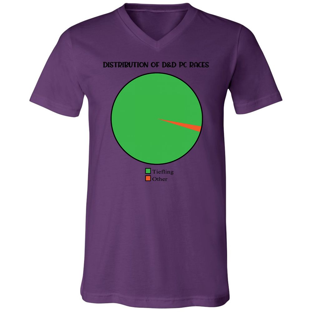 Unisex V-Neck T-Shirt - 4SA4B6E7 - Team Purple - 2