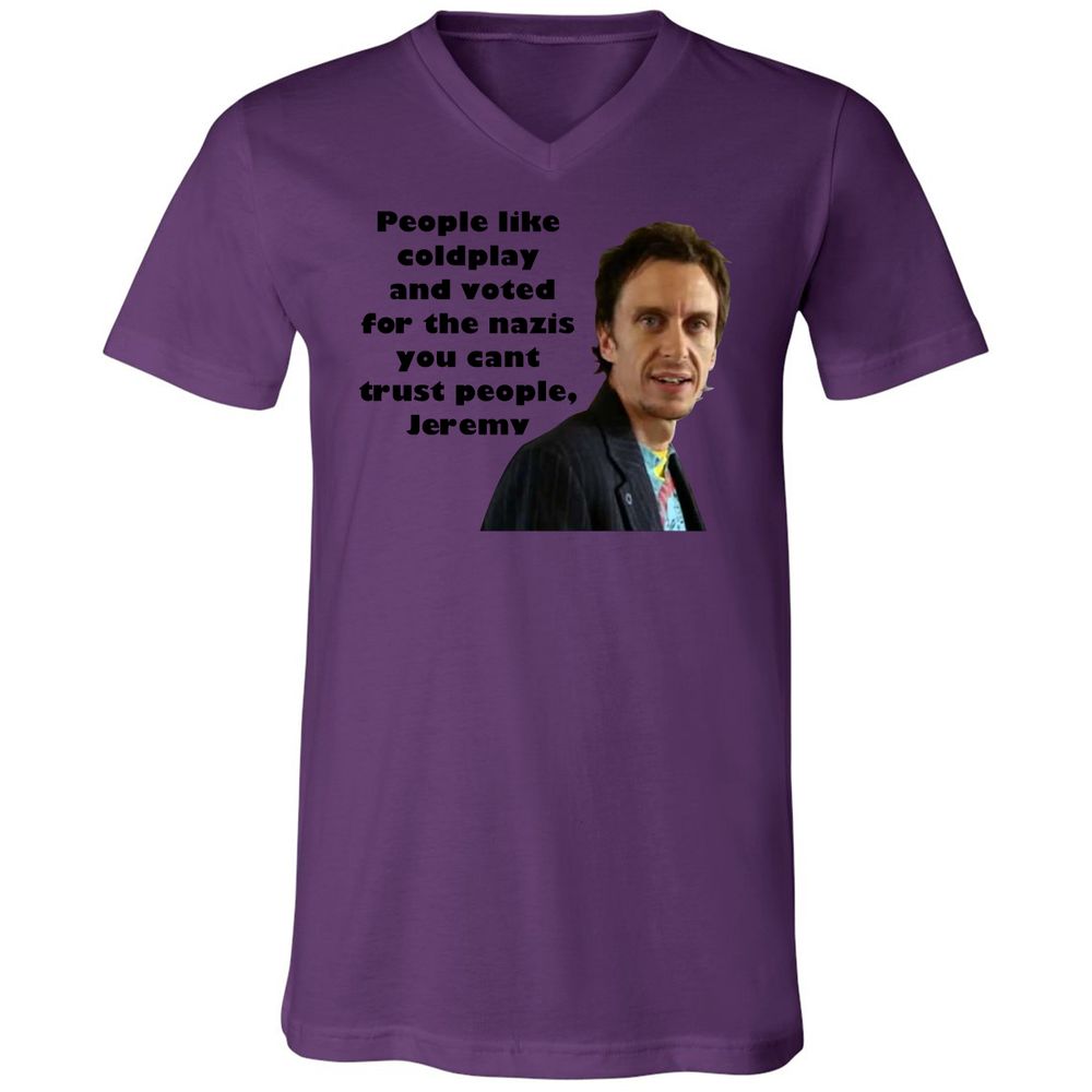 Unisex V-Neck T-Shirt - S7TCQBAB - Team Purple - 2