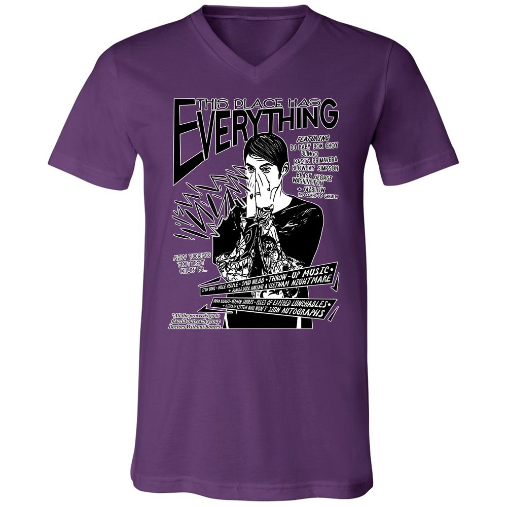 Unisex V-Neck T-Shirt - Z6T49YAR - Team Purple - 2
