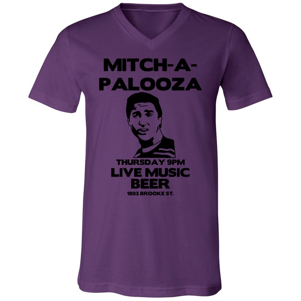 Unisex V-Neck T-Shirt - 63FYL2BA - Team Purple - 2