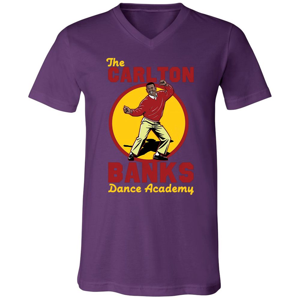 Unisex V-Neck T-Shirt - EYT9LQF7 - Team Purple - 2