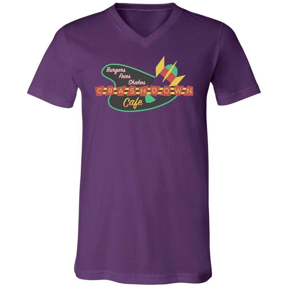 Unisex V-Neck T-Shirt - SXKYPRVR - Team Purple - 2