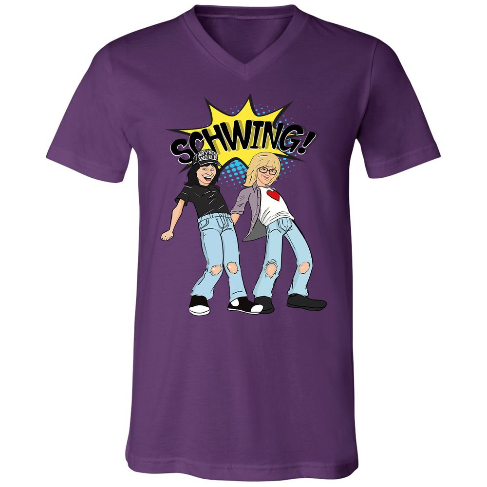 Unisex V-Neck T-Shirt - CPM4HSCN - Team Purple - 2