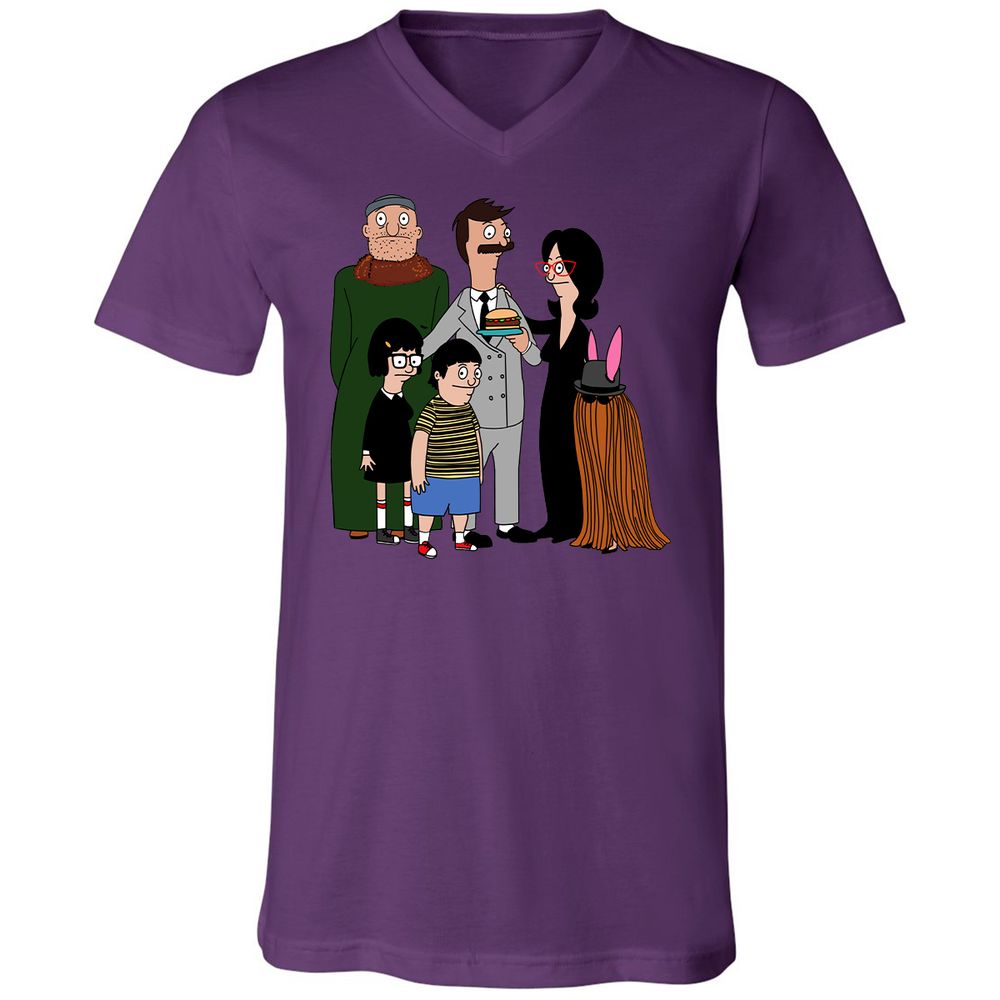 Unisex V-Neck T-Shirt - 4HLK5QQH - Team Purple - 2