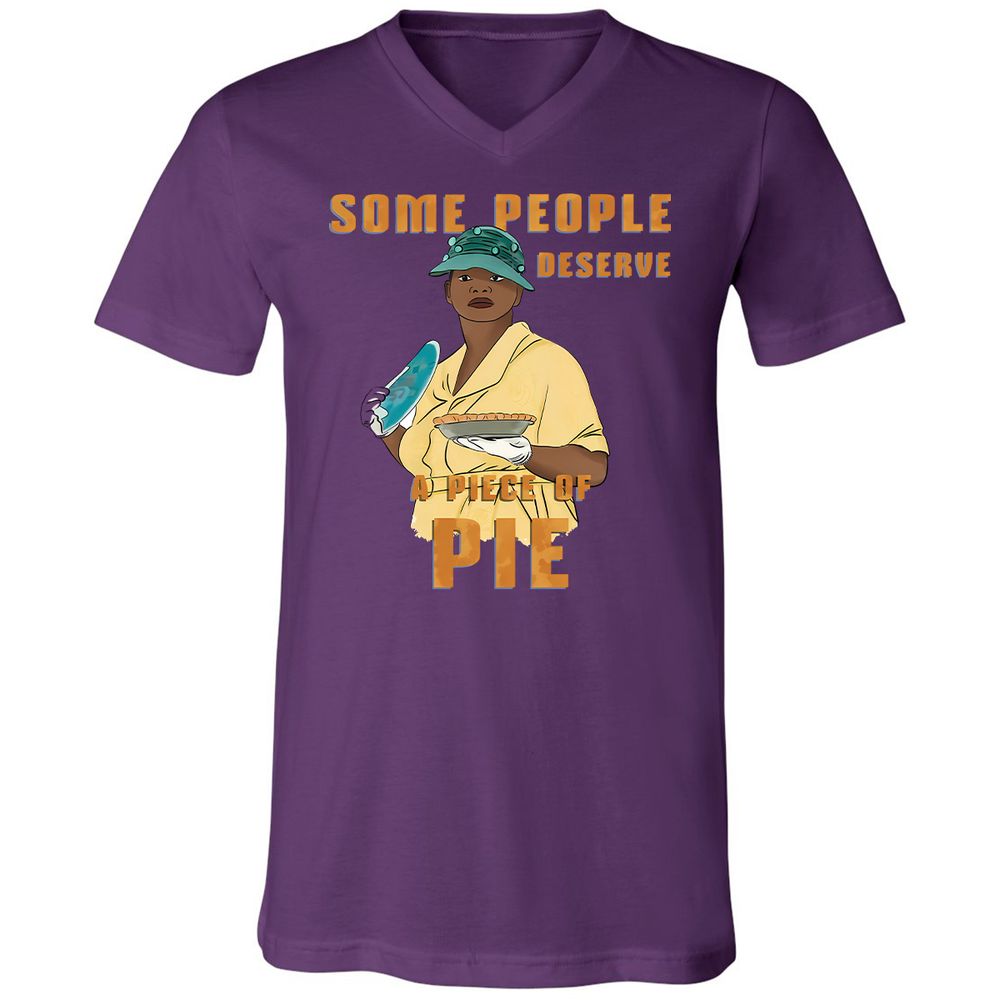 Unisex V-Neck T-Shirt - BX4E7P5U - Team Purple - 2