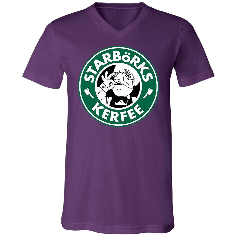 Unisex V-Neck T-Shirt - QQ3H45JH - Team Purple - 2