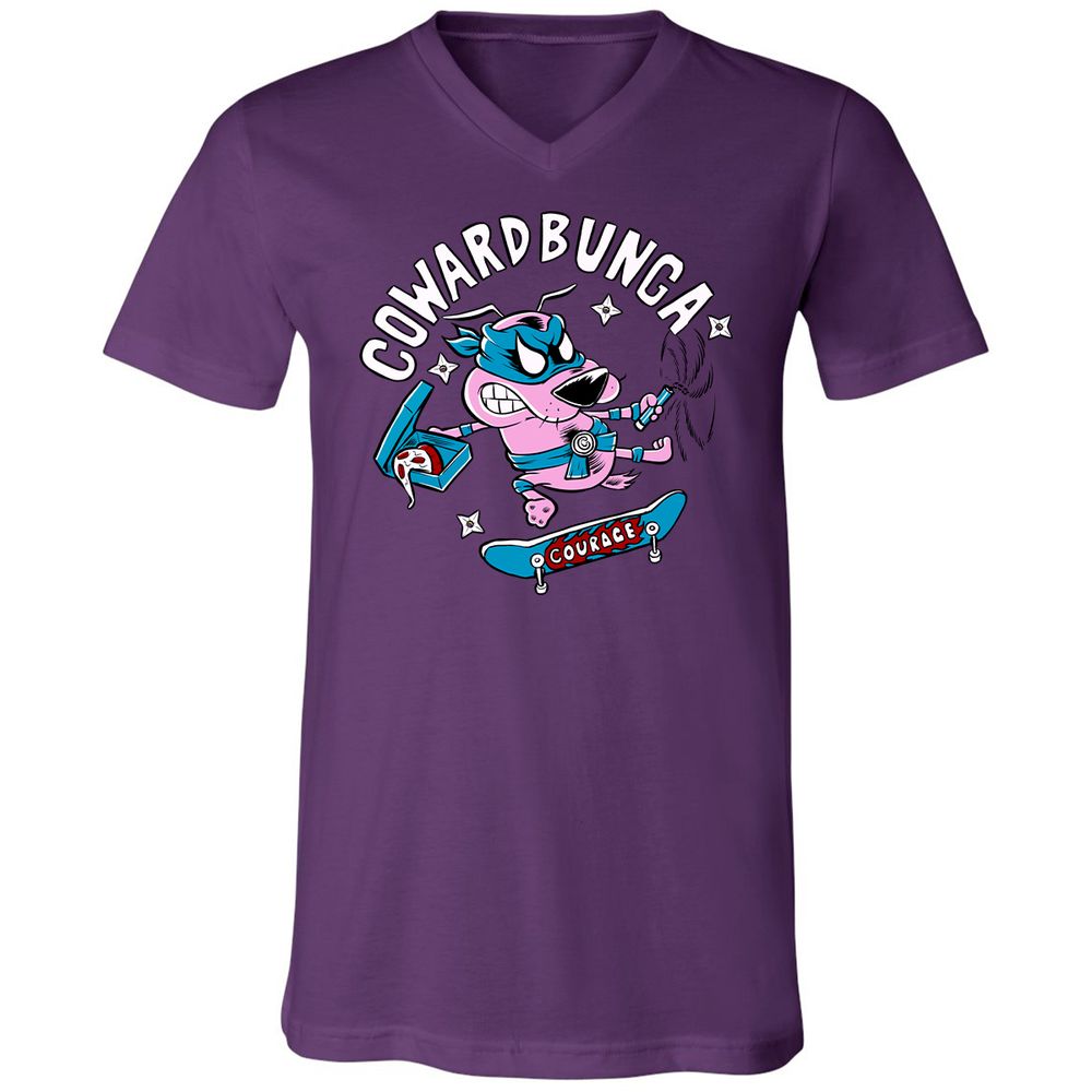 Unisex V-Neck T-Shirt - Y656W7PN - Team Purple - 2