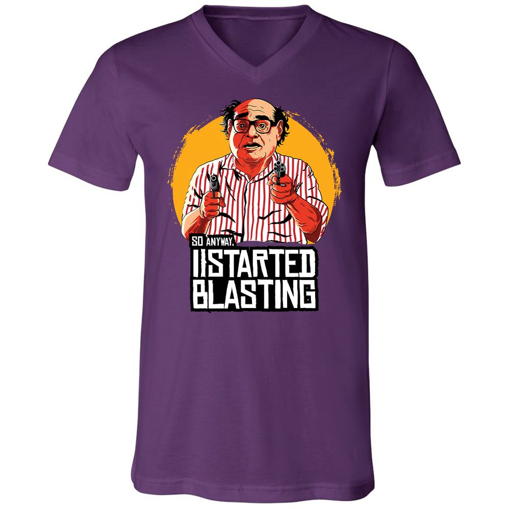 Unisex V-Neck T-Shirt - A918X1JC - Team Purple - 2