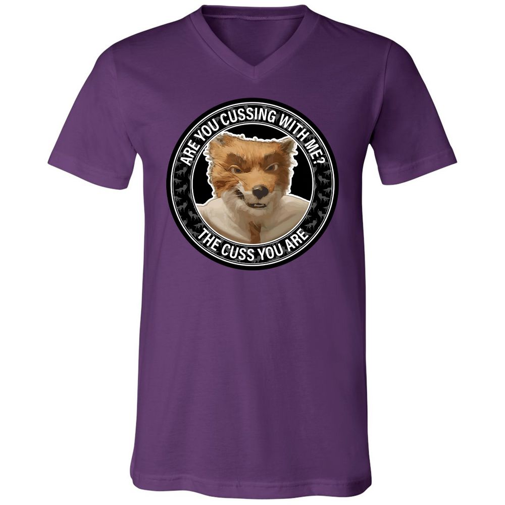 Unisex V-Neck T-Shirt - VPGRCLJQ - Team Purple - 2